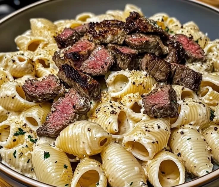 Delicious steak tips in zesty ranch shells ready to be served.