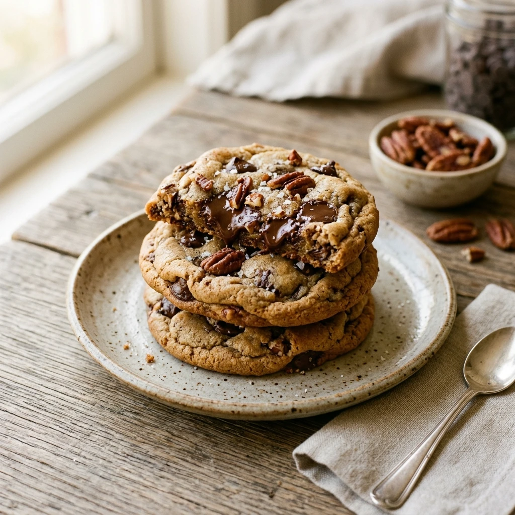 Brown Butter Pecan Chocolate Chip Cookies