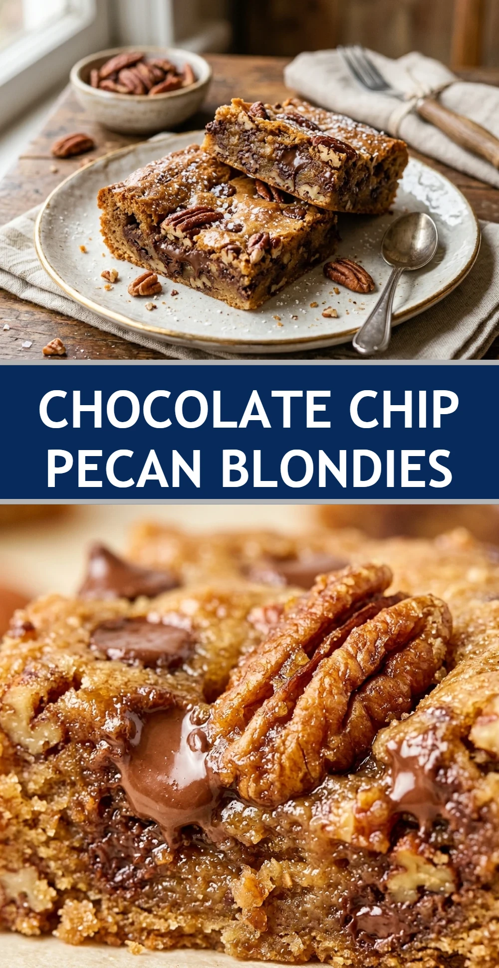 Chocolate Chip Pecan Blondies