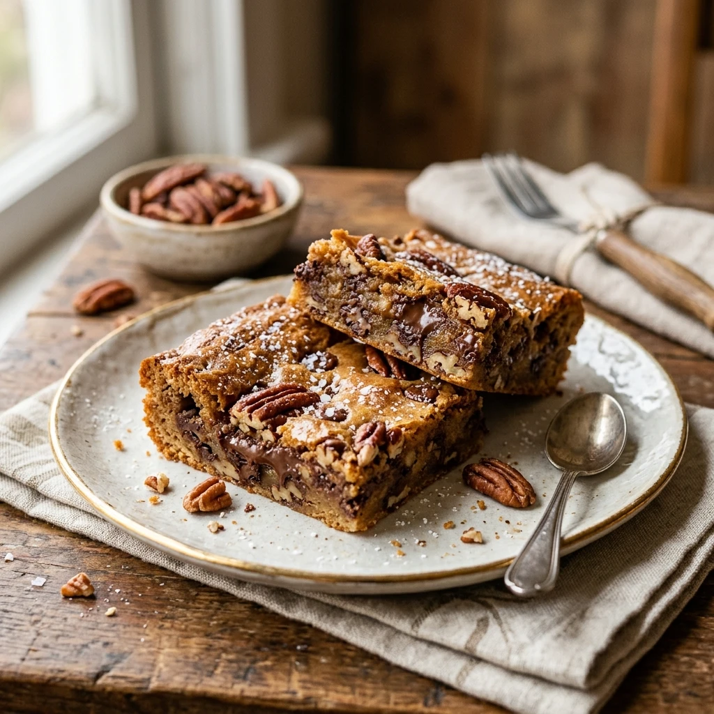 Chocolate Chip Pecan Blondies