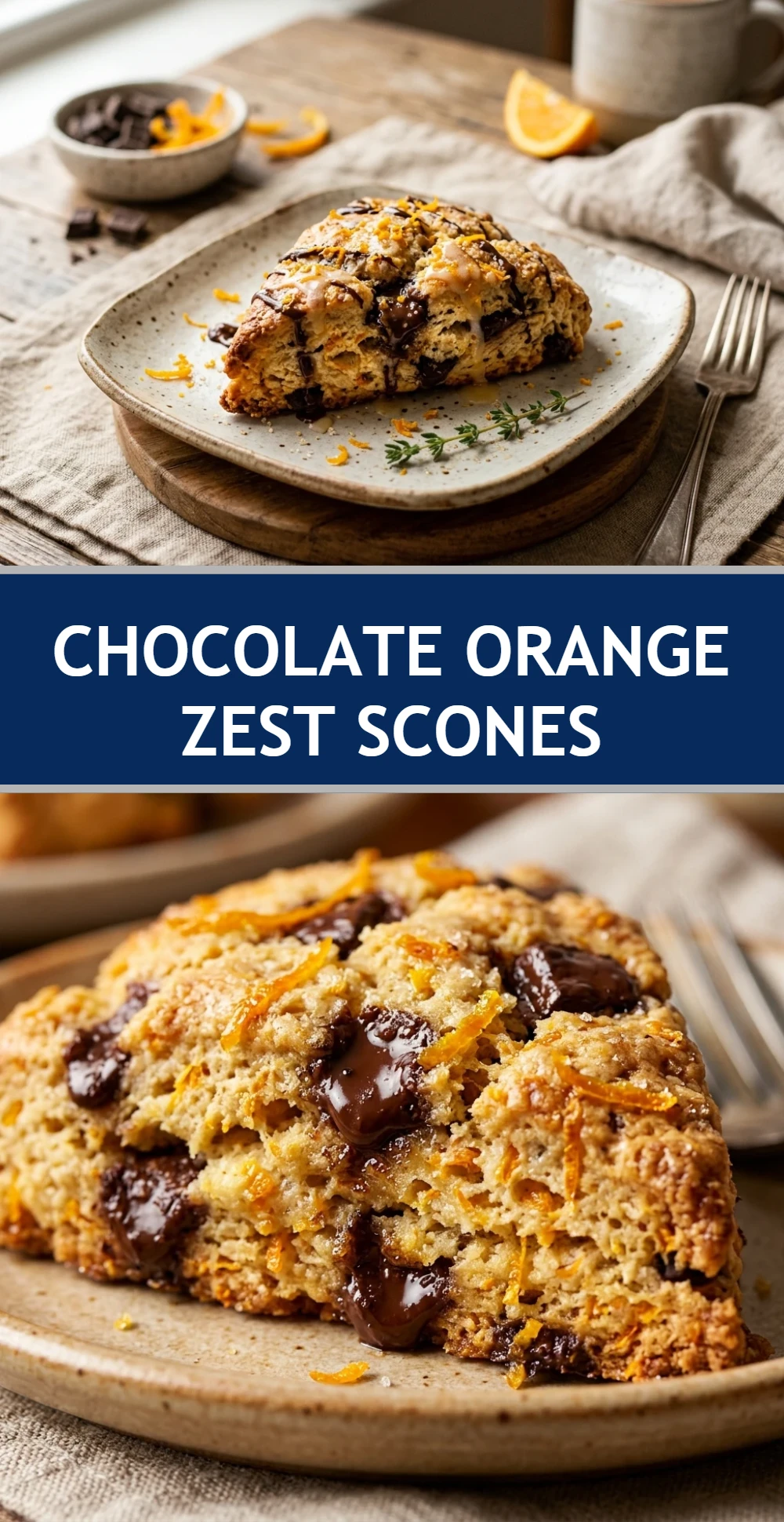 Chocolate Orange Zest Scones