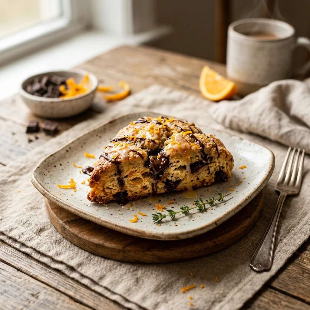 Chocolate Orange Zest Scones
