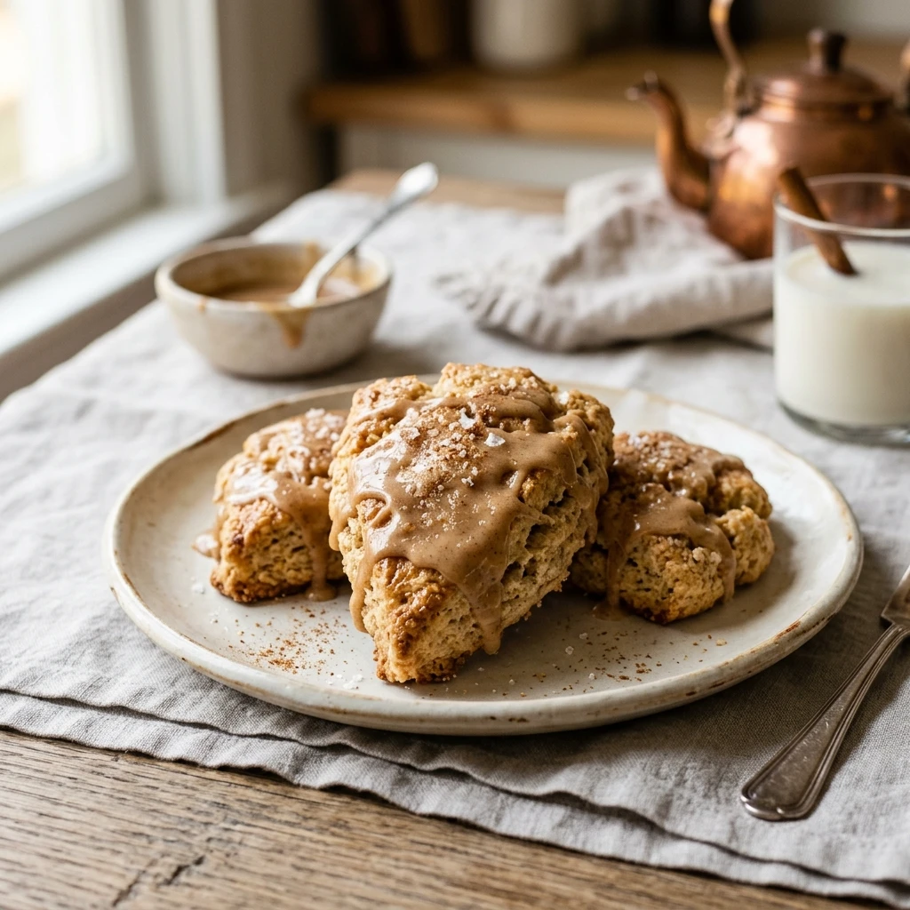 Cinnamon Maple Glazed Scones