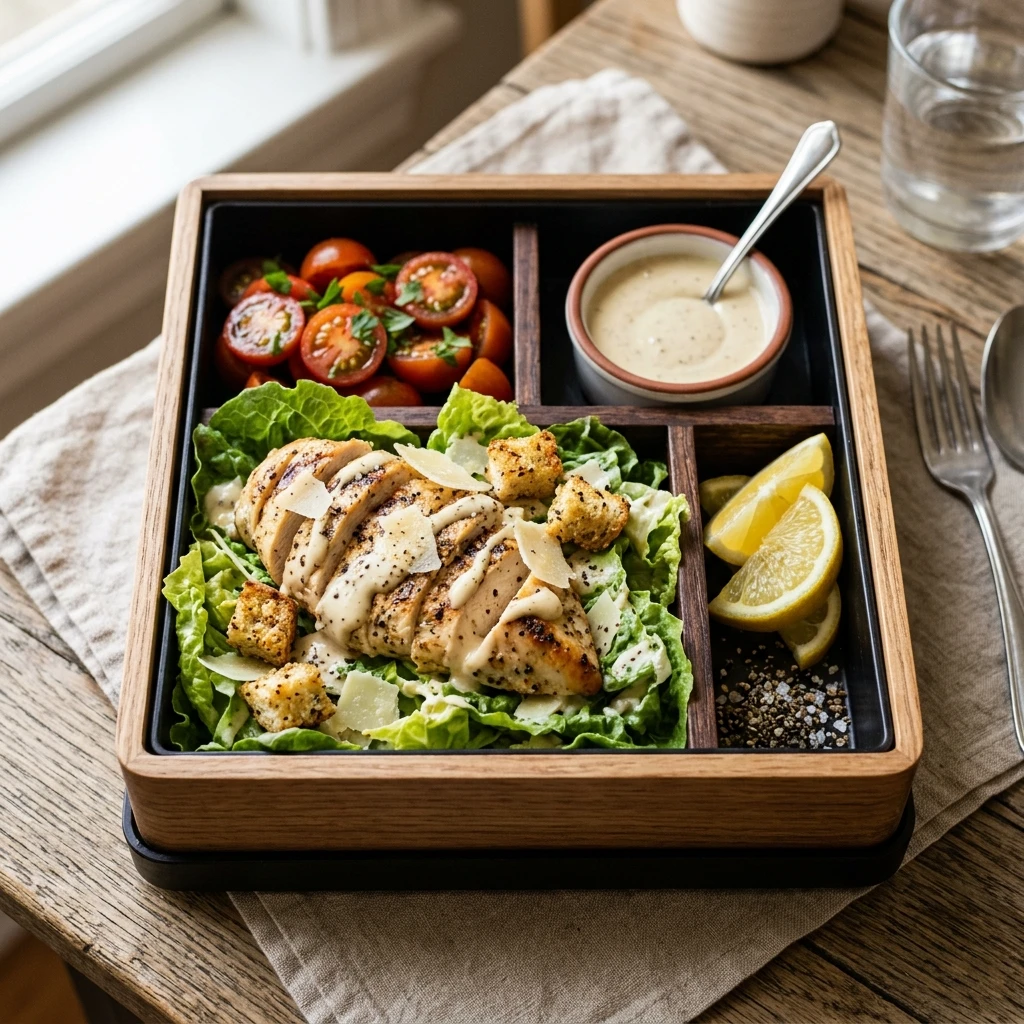 Cold Chicken Caesar Bento Box