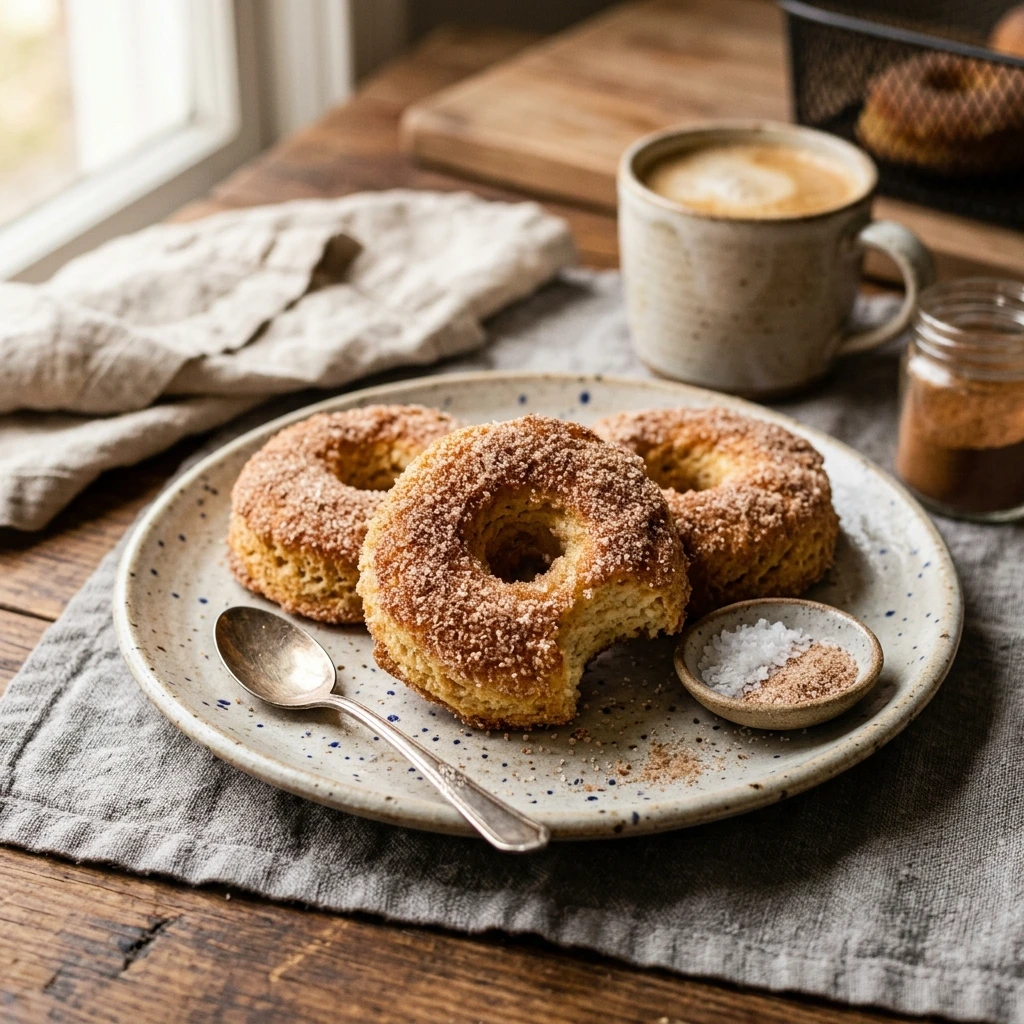 Fluffy Cinnamon Sugar Air Fryer Donut Scones