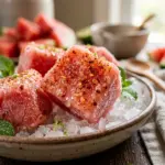 Frozen Yogurt Watermelon Tajin Bites