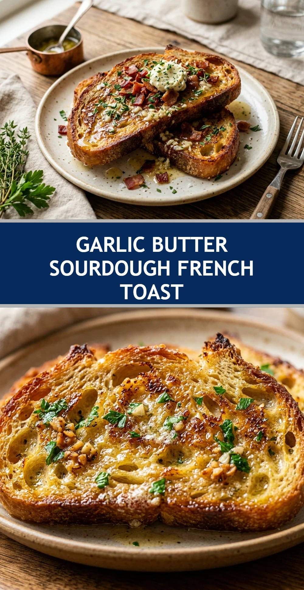 Garlic Butter Sourdough French Toast