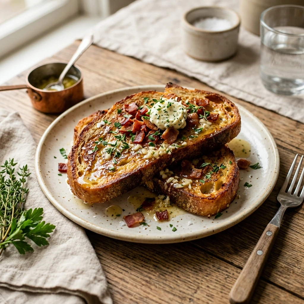 Garlic Butter Sourdough French Toast