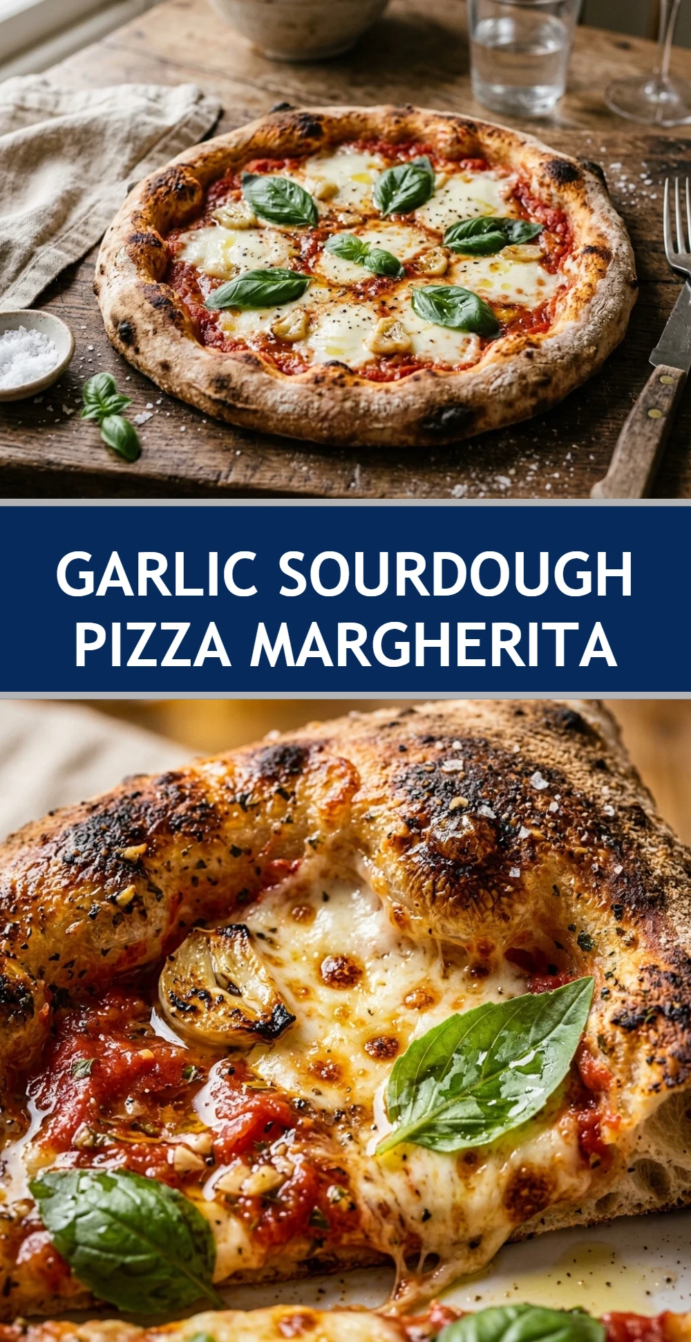 Garlic Sourdough Pizza Margherita