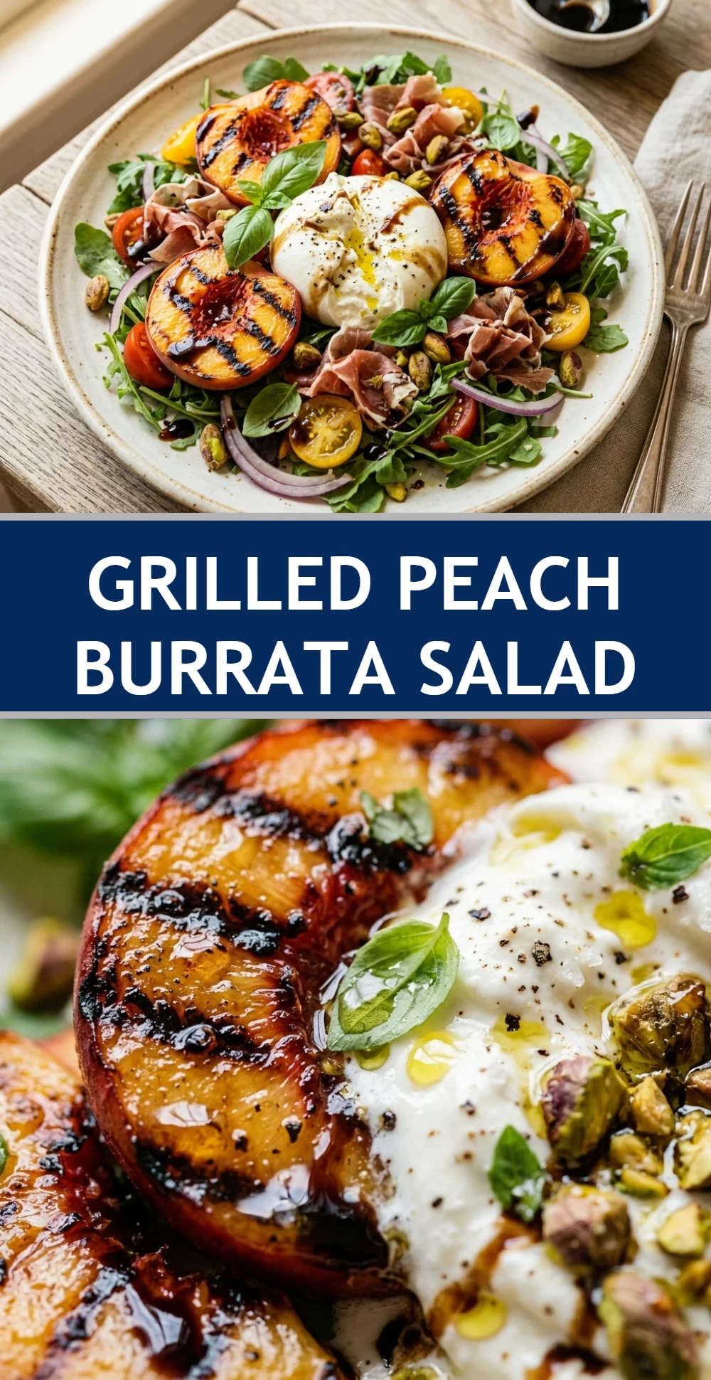 Grilled Peach Burrata Salad