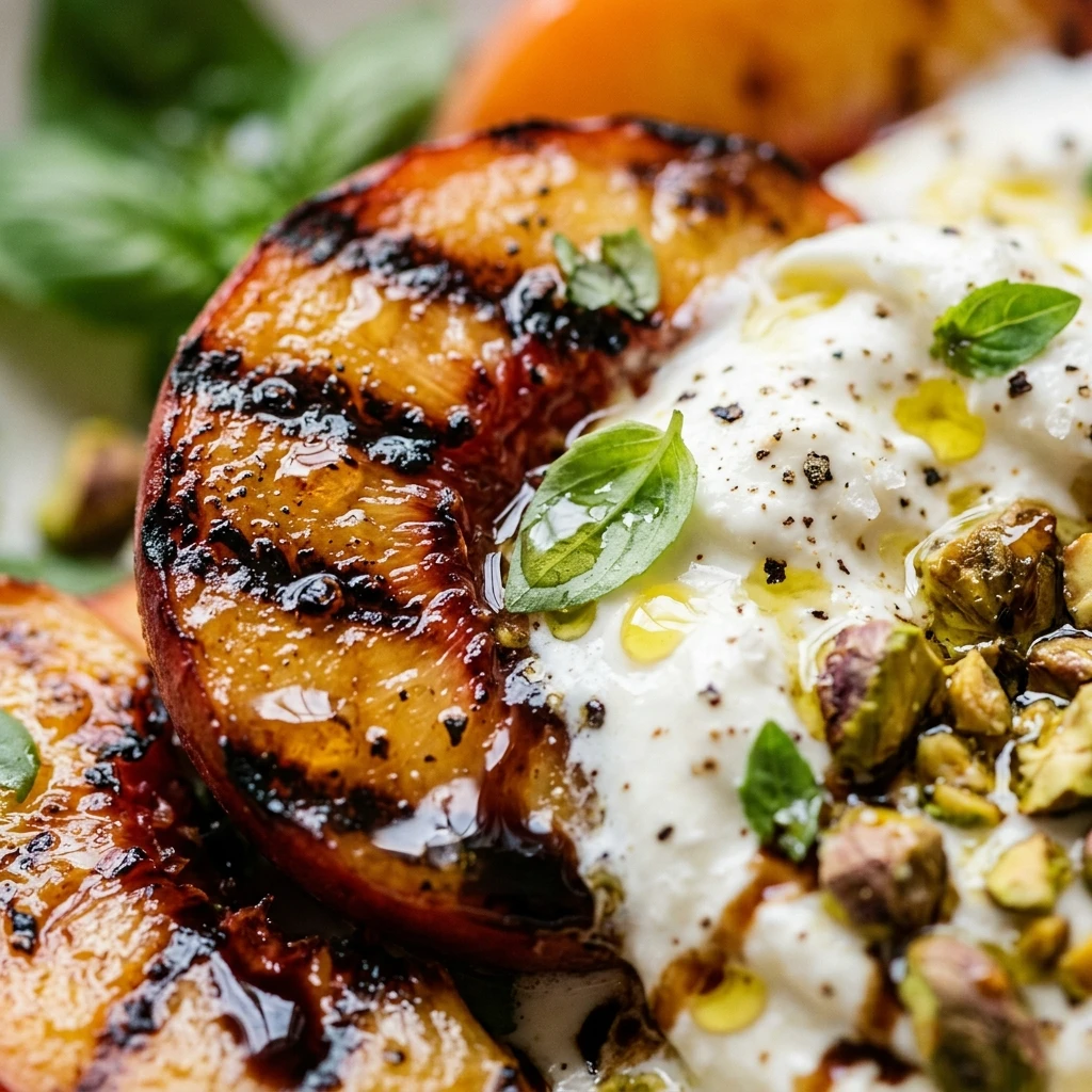 Grilled Peach Burrata Salad