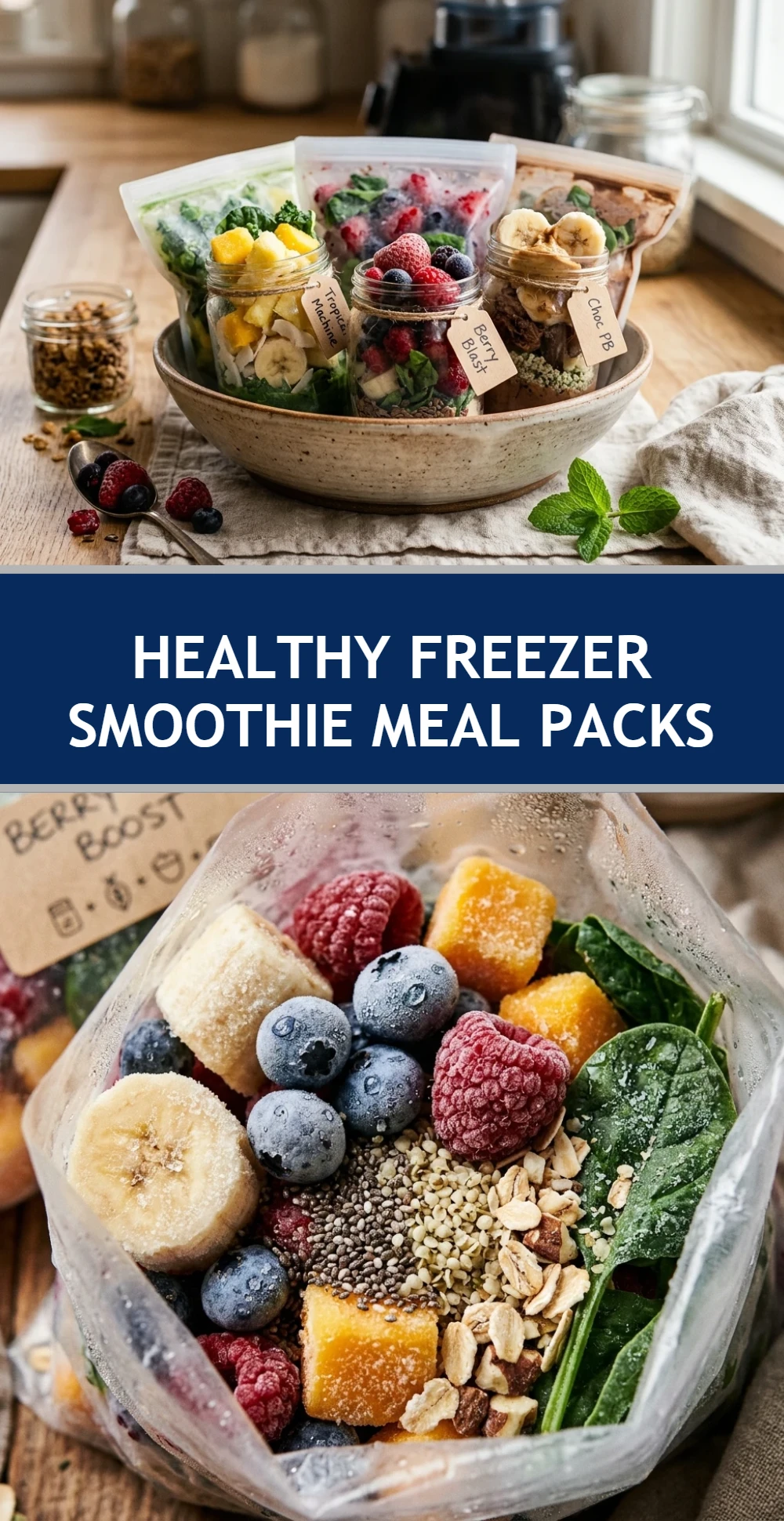 Healthy Freezer Smoothie Meal Packs
