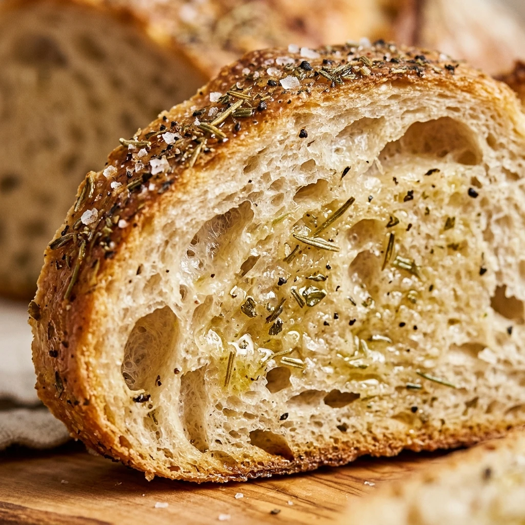 Italian Herb No-Knead Sandwich Bread