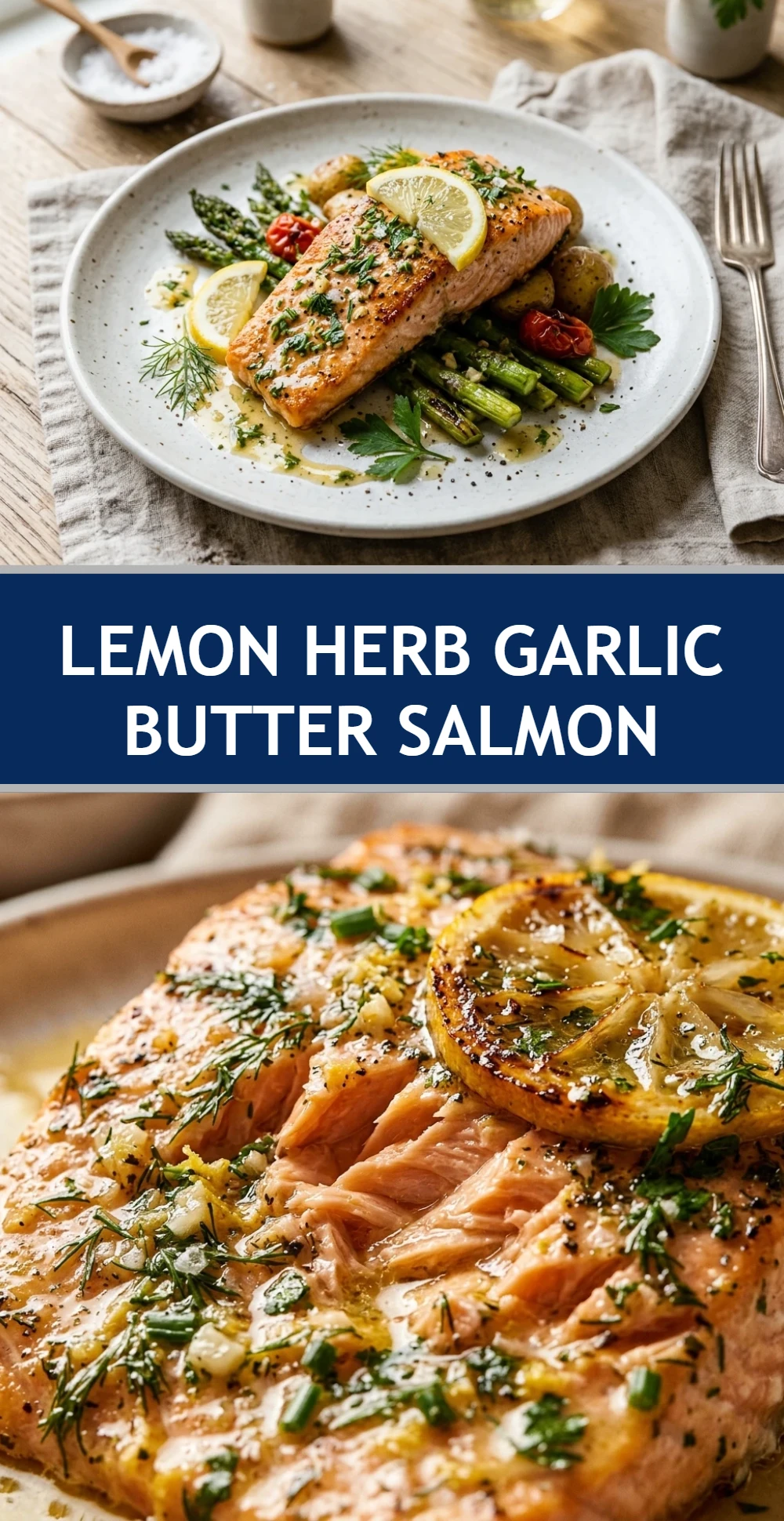 Lemon Herb Garlic Butter Salmon