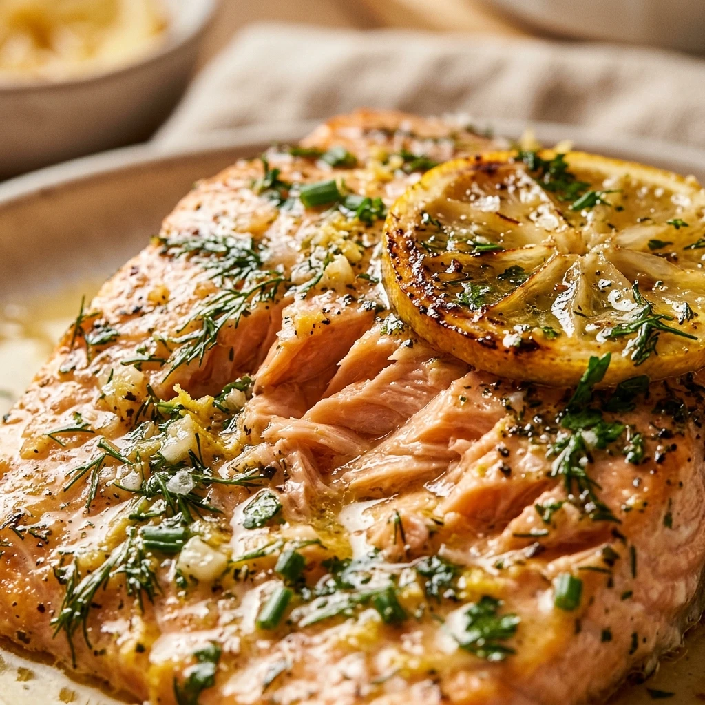 Lemon Herb Garlic Butter Salmon