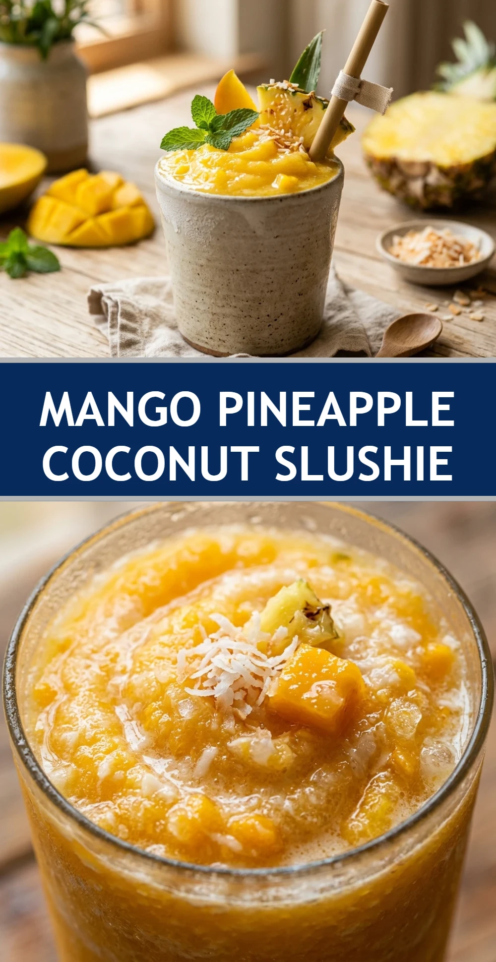 Mango Pineapple Coconut Slushie