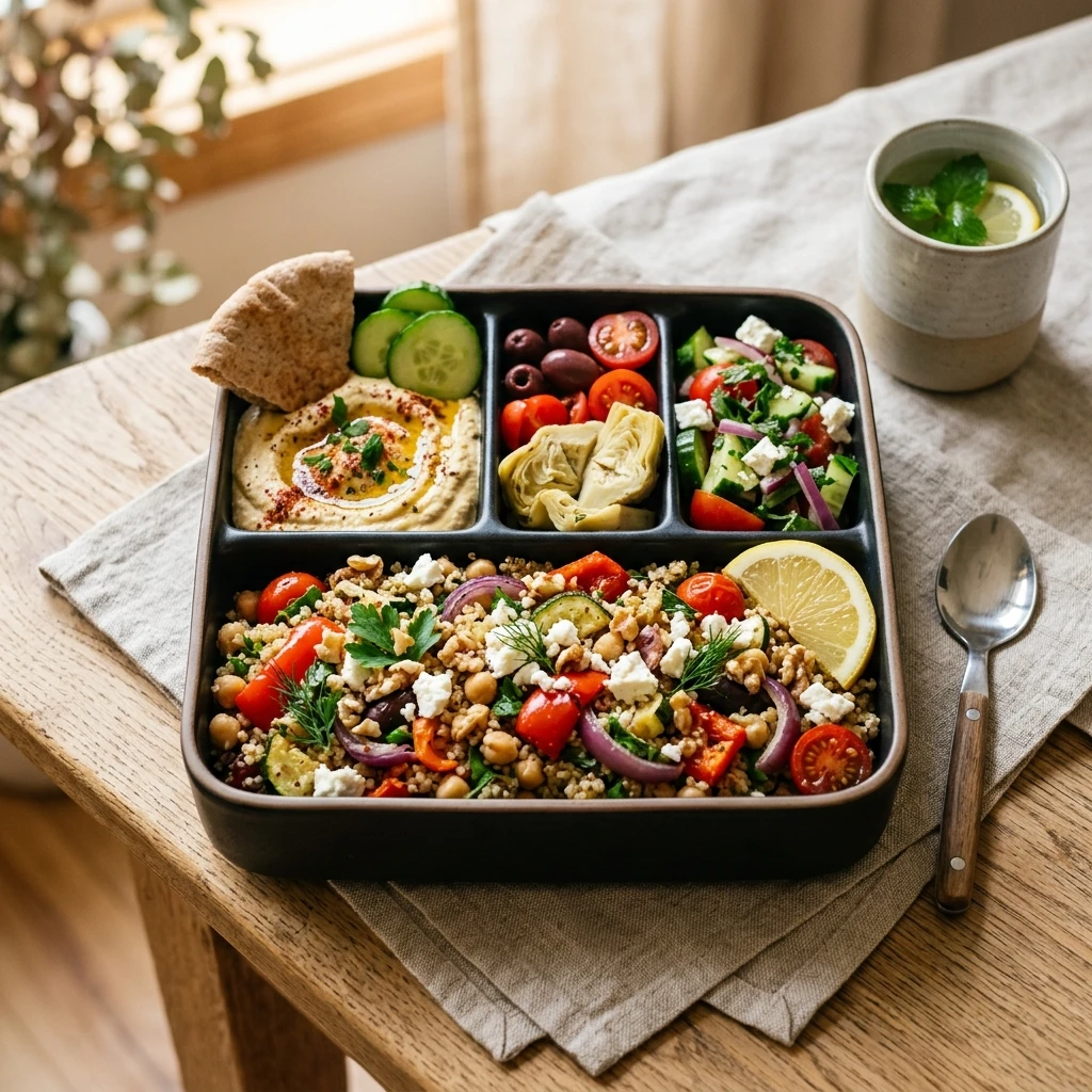 Mediterranean Veggie Bento Box
