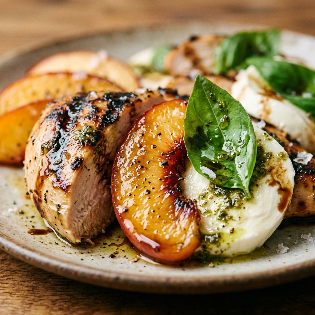 Peach Caprese Grilled Chicken