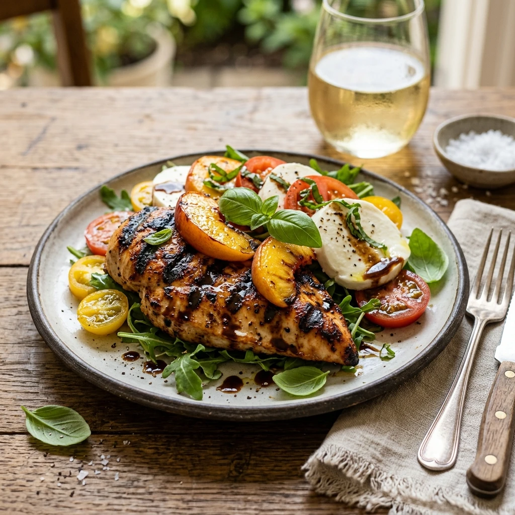 Peach Caprese Grilled Chicken