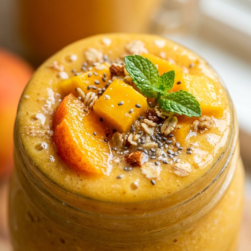 Peach Mango High Protein Smoothie