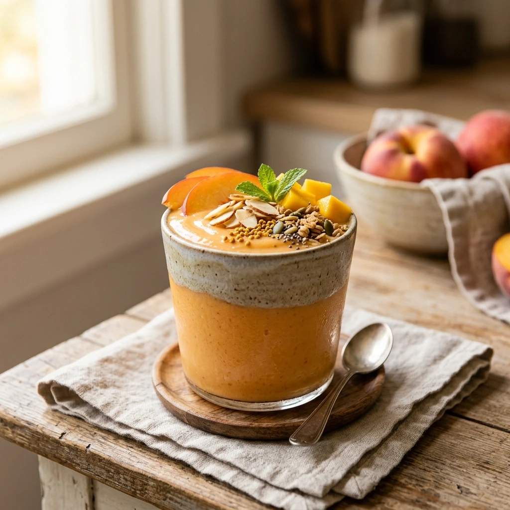 Peach Mango High Protein Smoothie