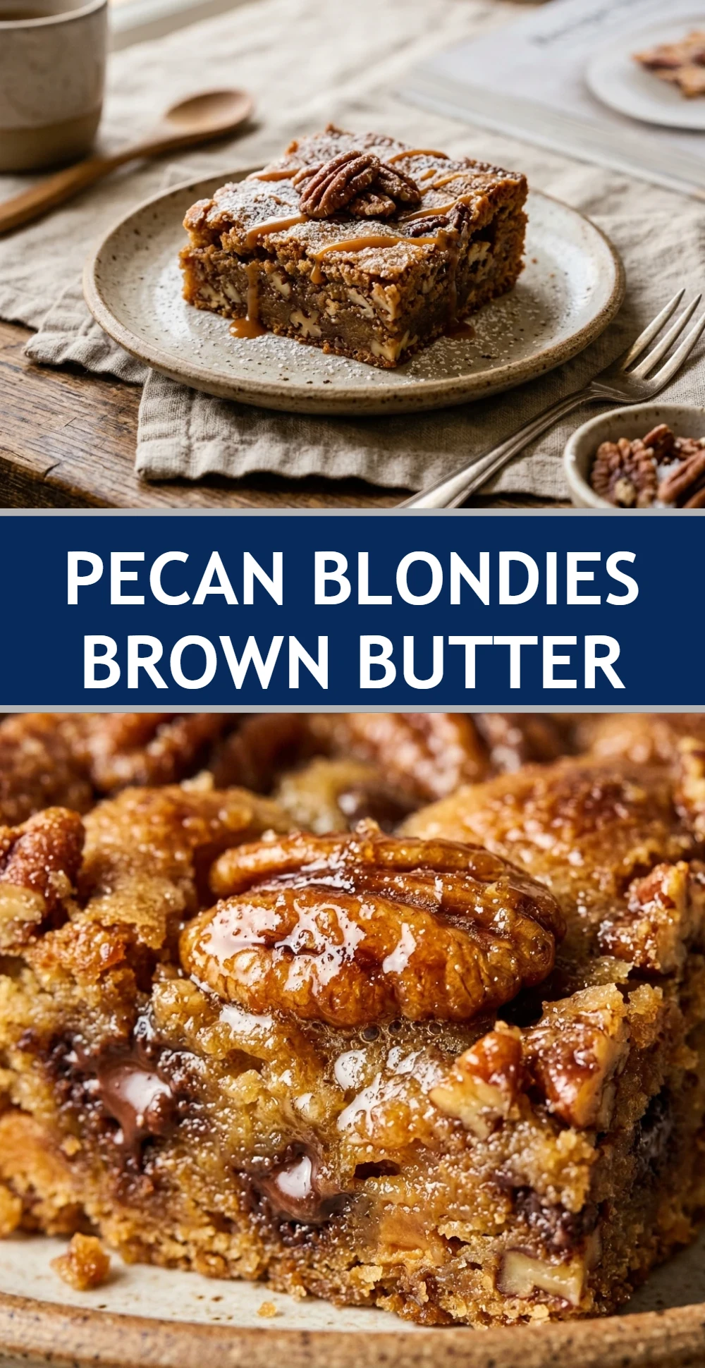 Pecan Blondies Brown Butter