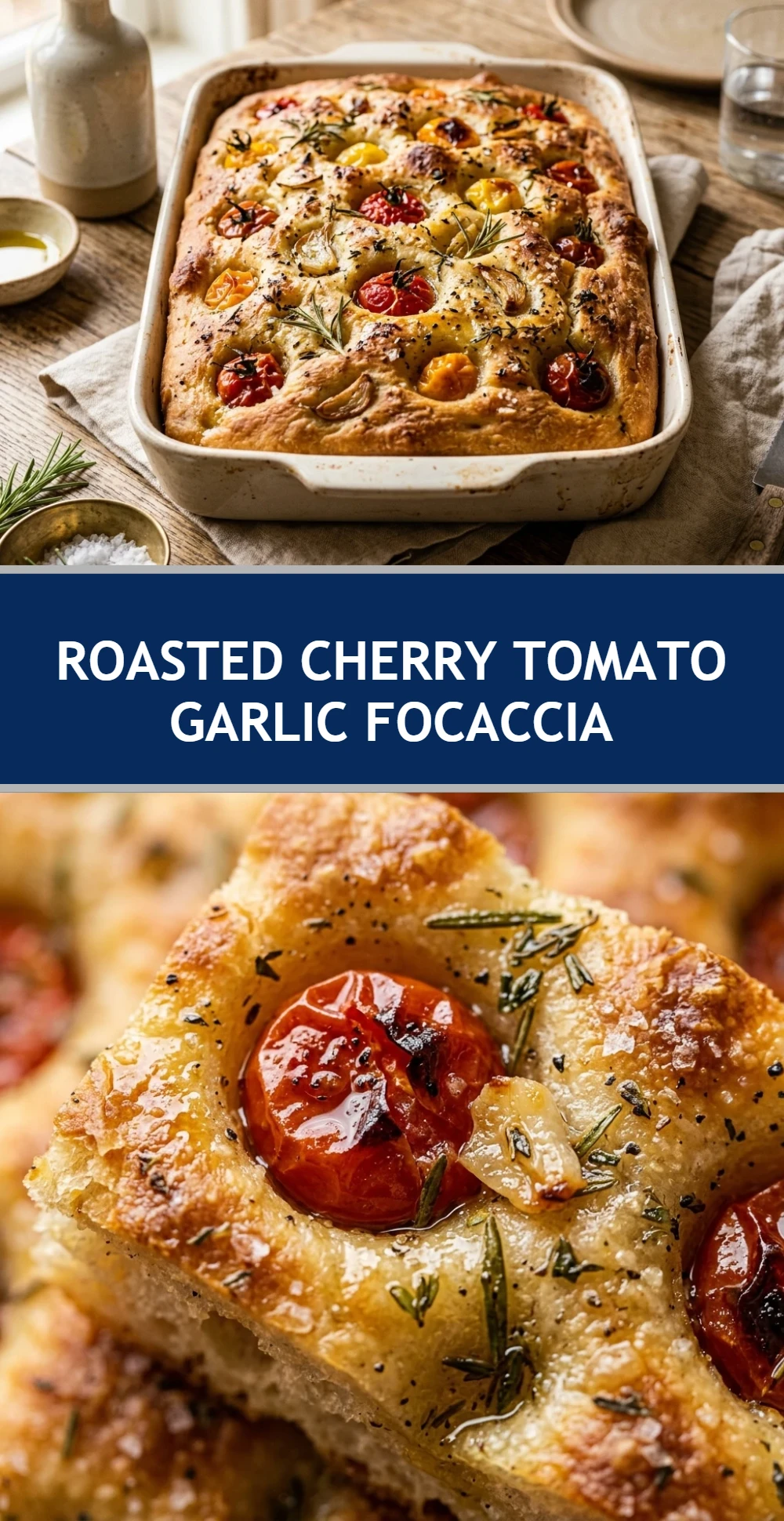 Roasted Cherry Tomato Garlic Focaccia