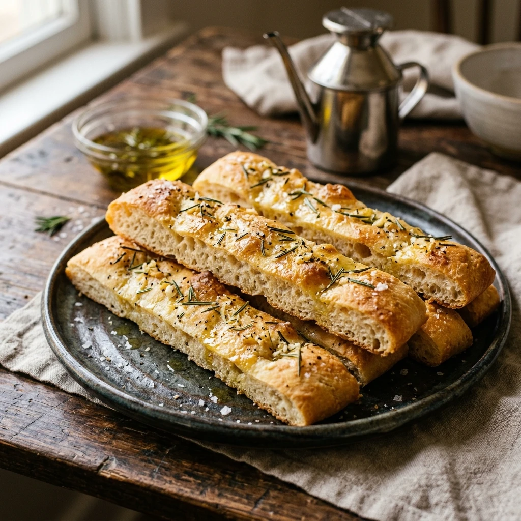 Rosemary Garlic Focaccia Breadsticks