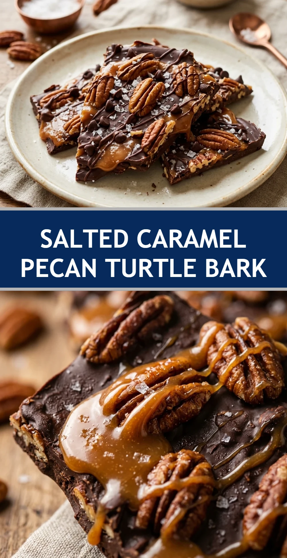 Salted Caramel Pecan Turtle Bark
