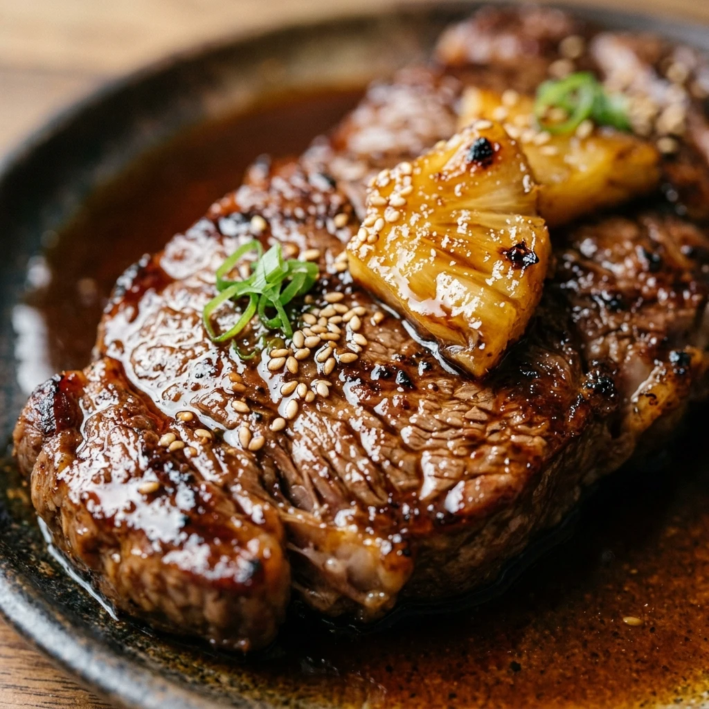 Smoked Pineapple Teriyaki Steak