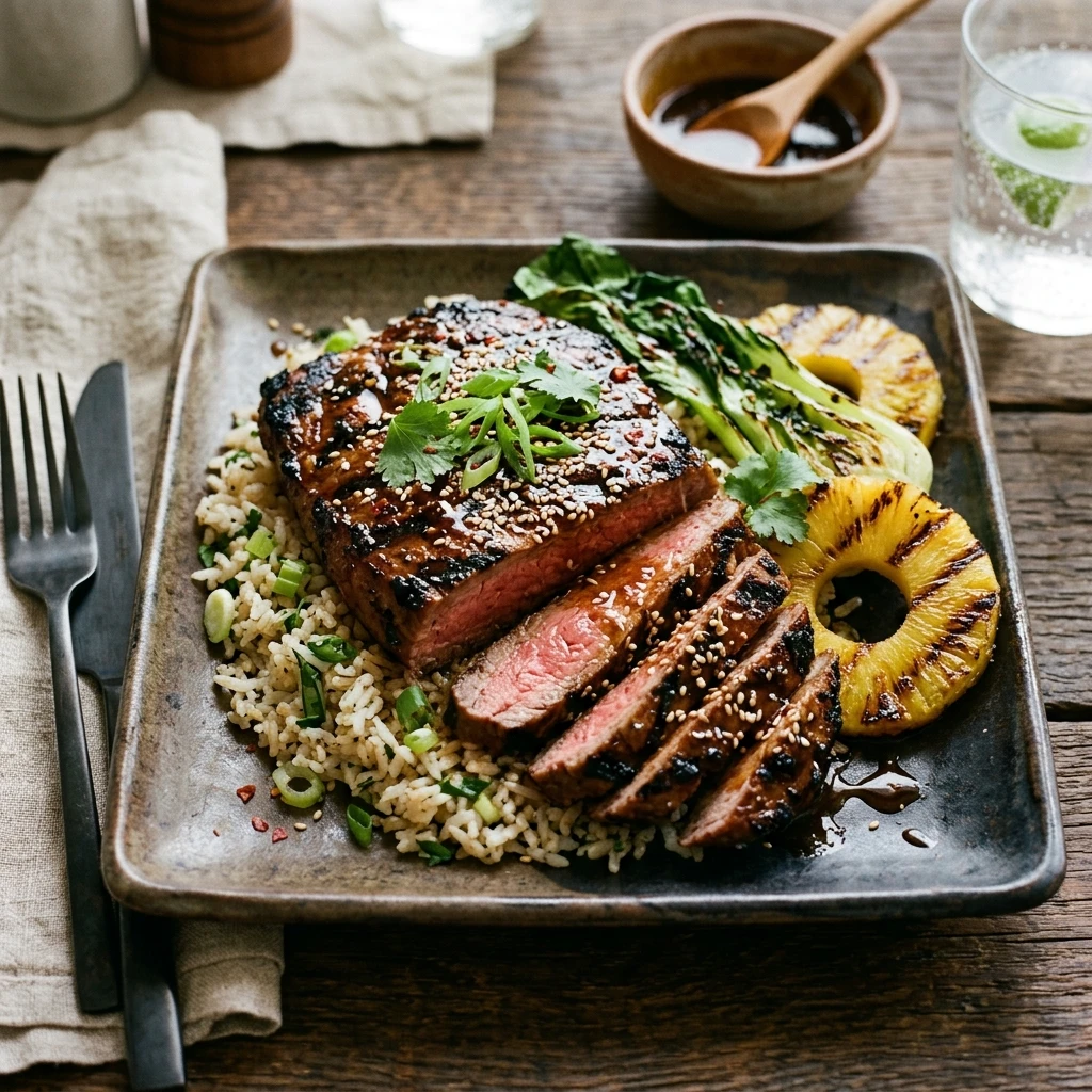 Smoked Pineapple Teriyaki Steak