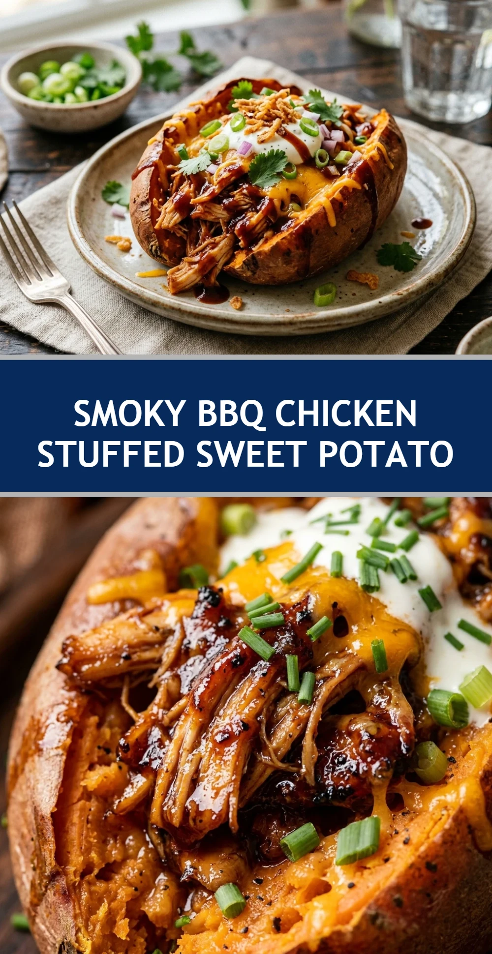 Smoky BBQ Chicken Stuffed Sweet Potato
