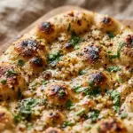 Sourdough Discard Garlic Herb Naan