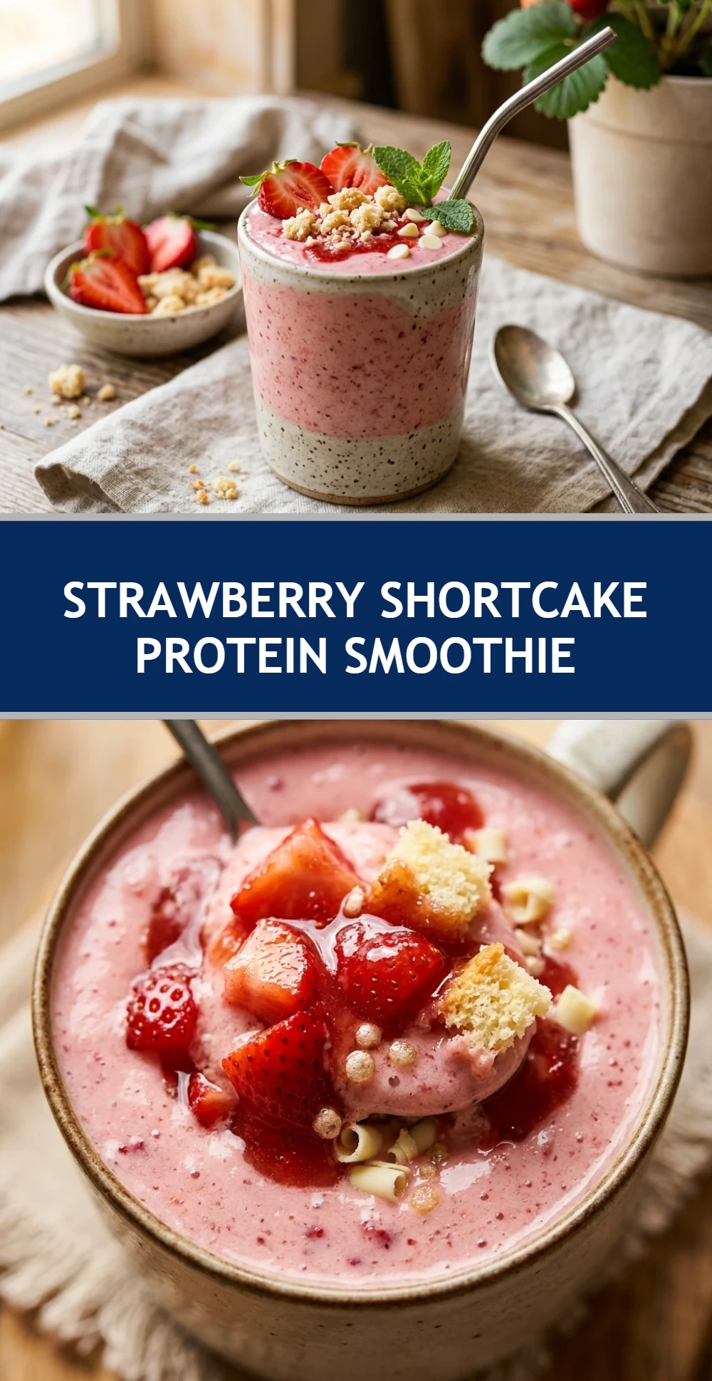 Strawberry Shortcake Protein Smoothie