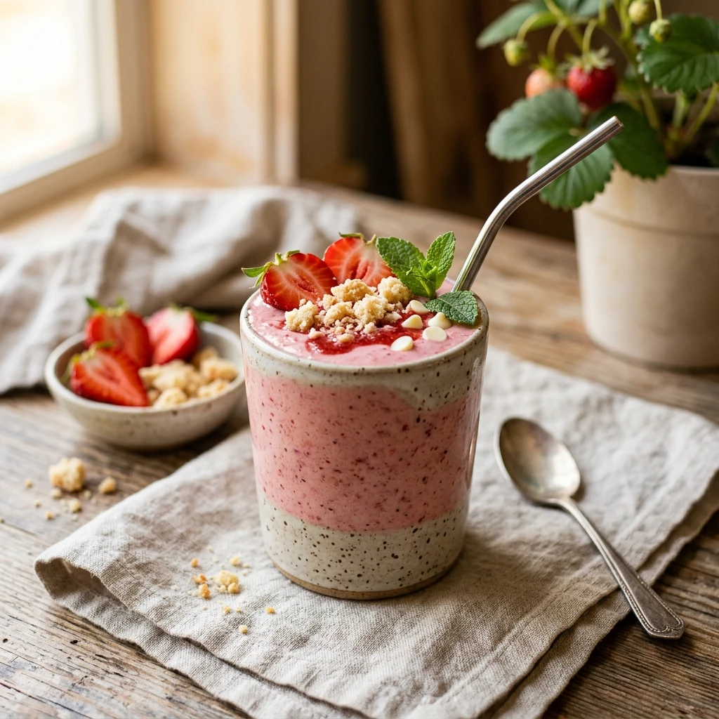 Strawberry Shortcake Protein Smoothie