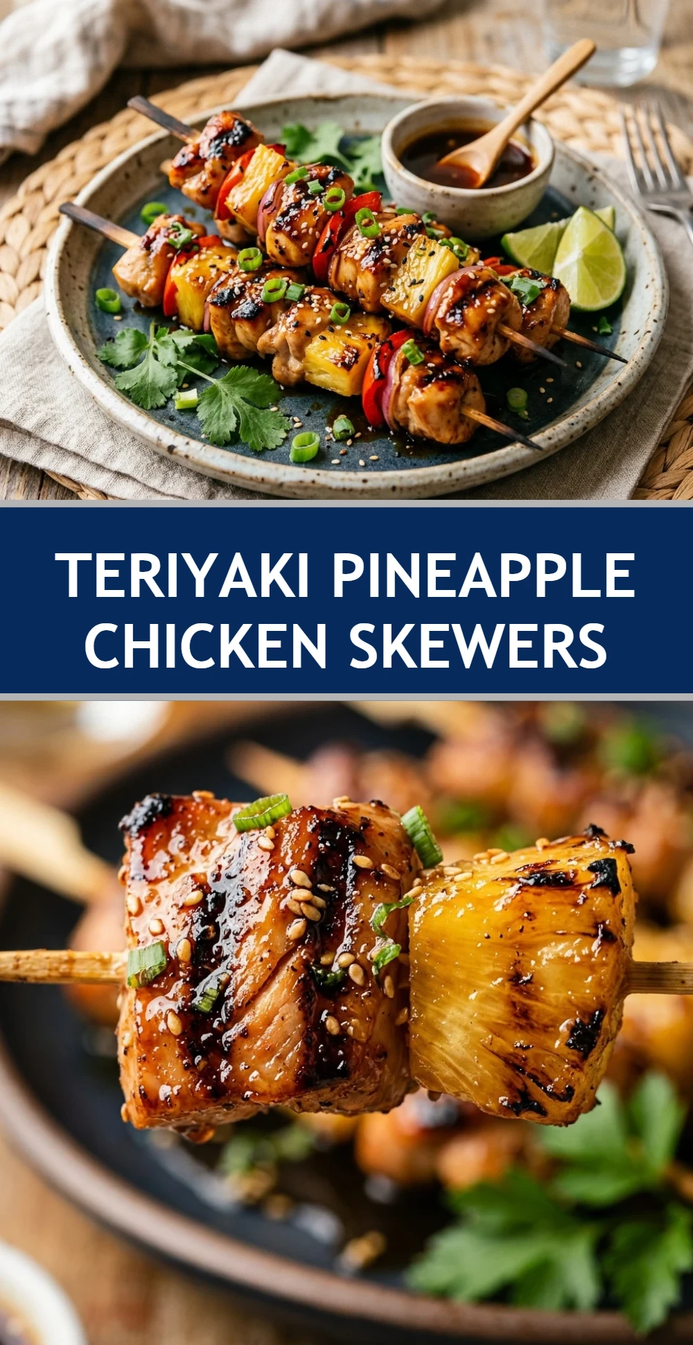 Teriyaki Pineapple Chicken Skewers