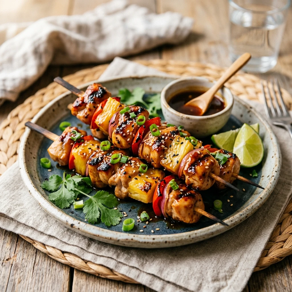 Teriyaki Pineapple Chicken Skewers