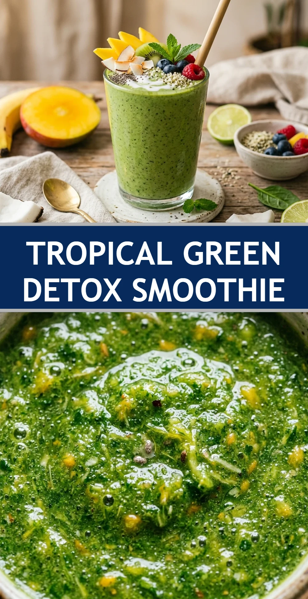 Tropical Green Detox Smoothie