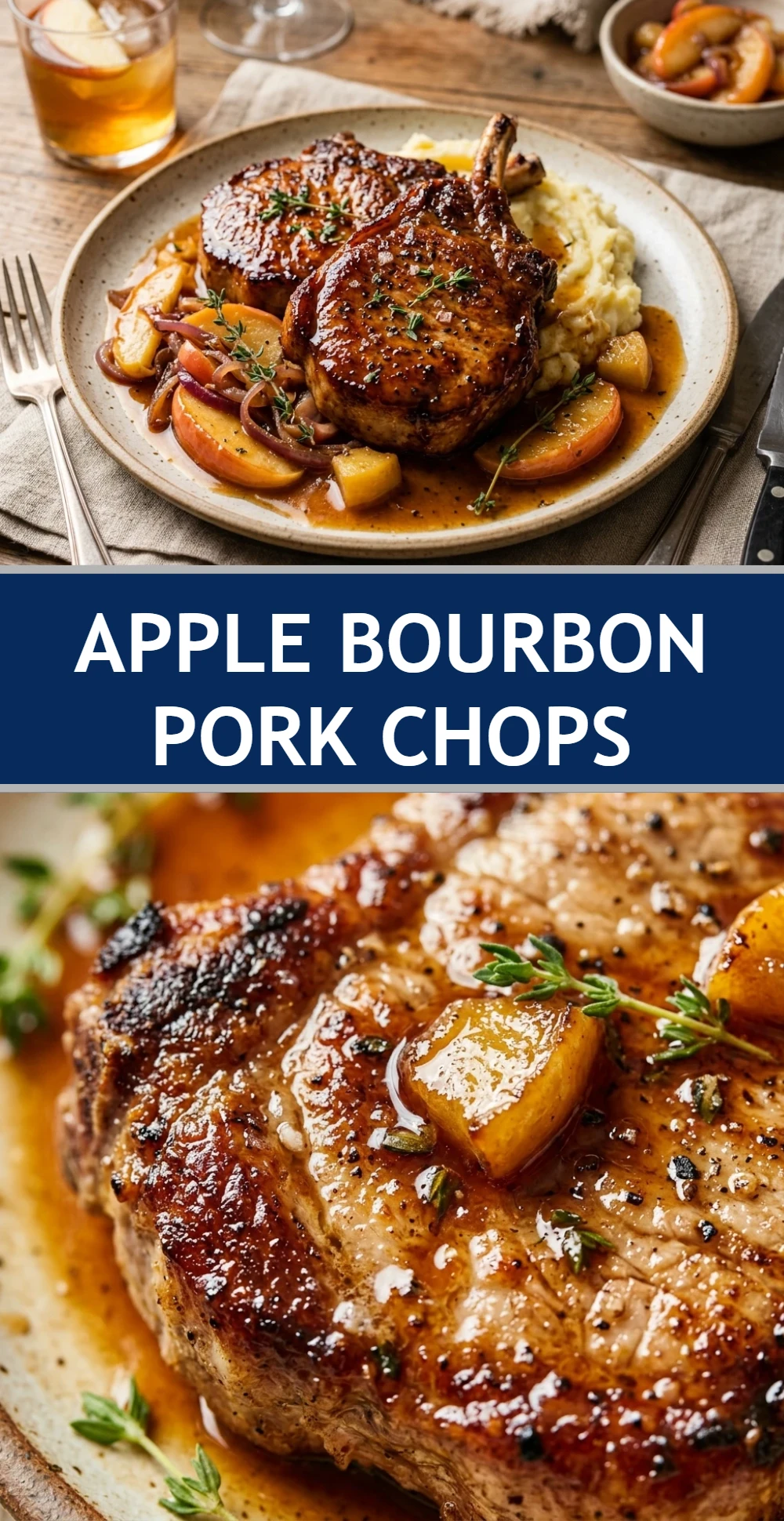 Apple Bourbon Pork Chops