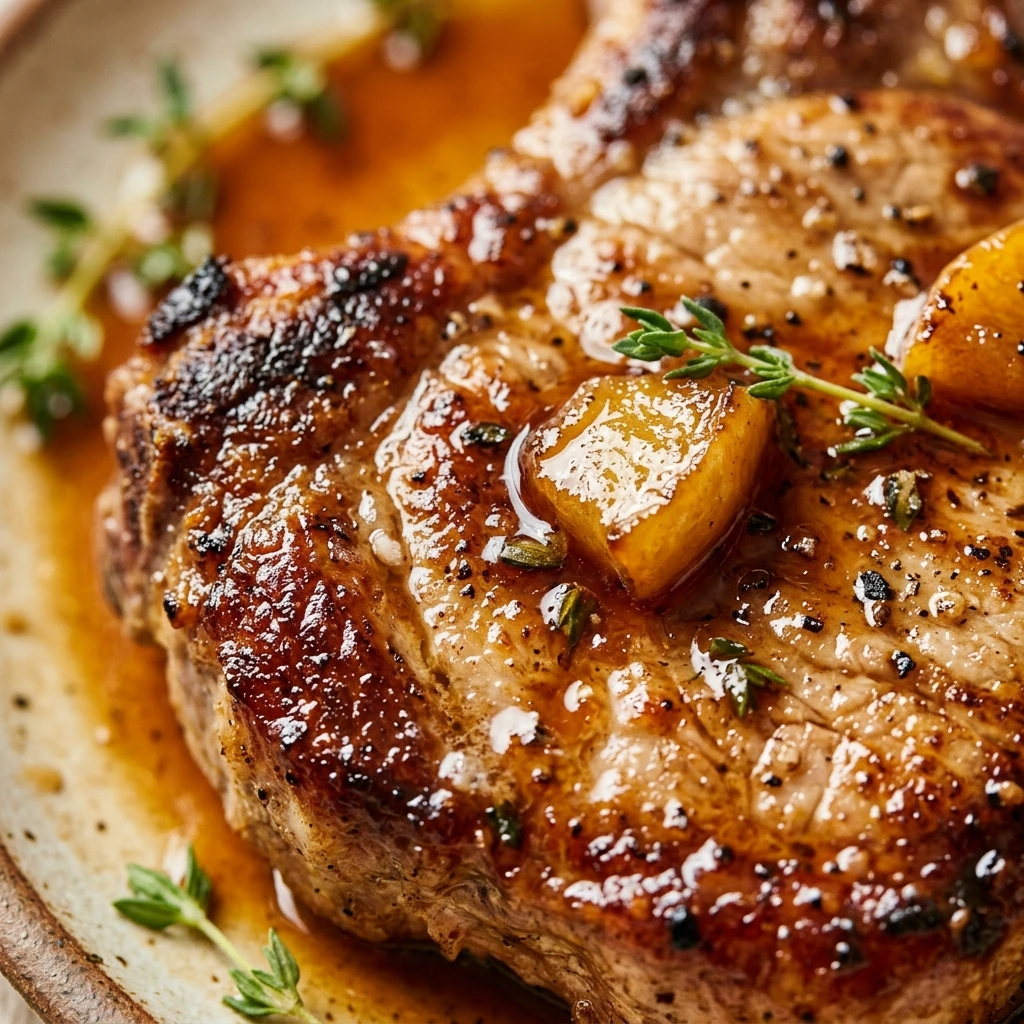 Apple Bourbon Pork Chops