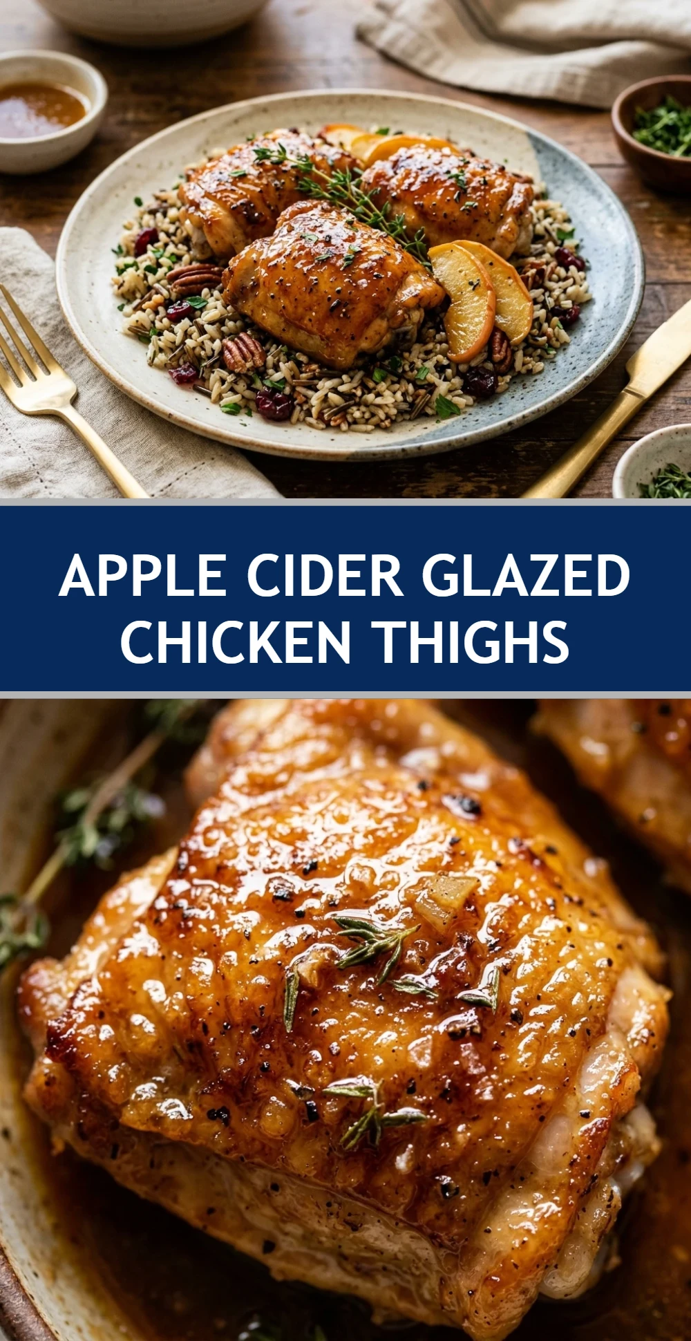 Apple Cider Glazed Chicken Thighs