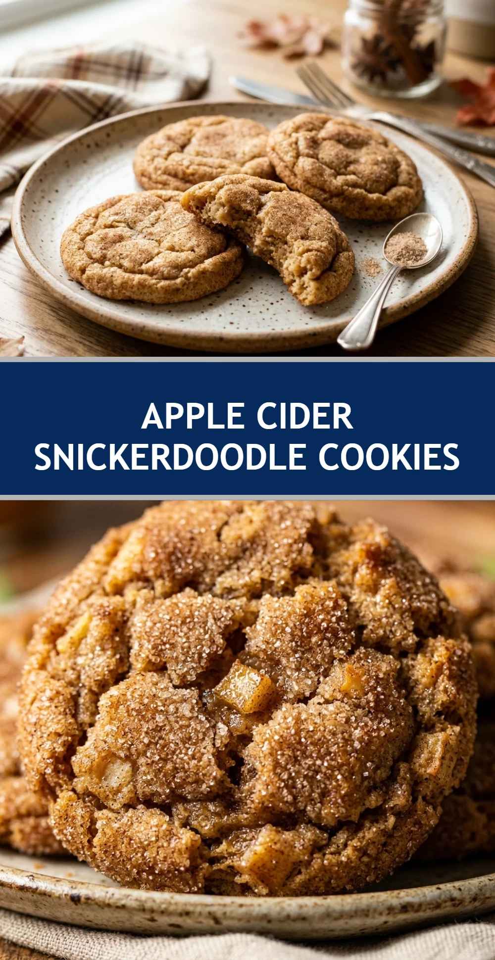 Apple Cider Snickerdoodle Cookies