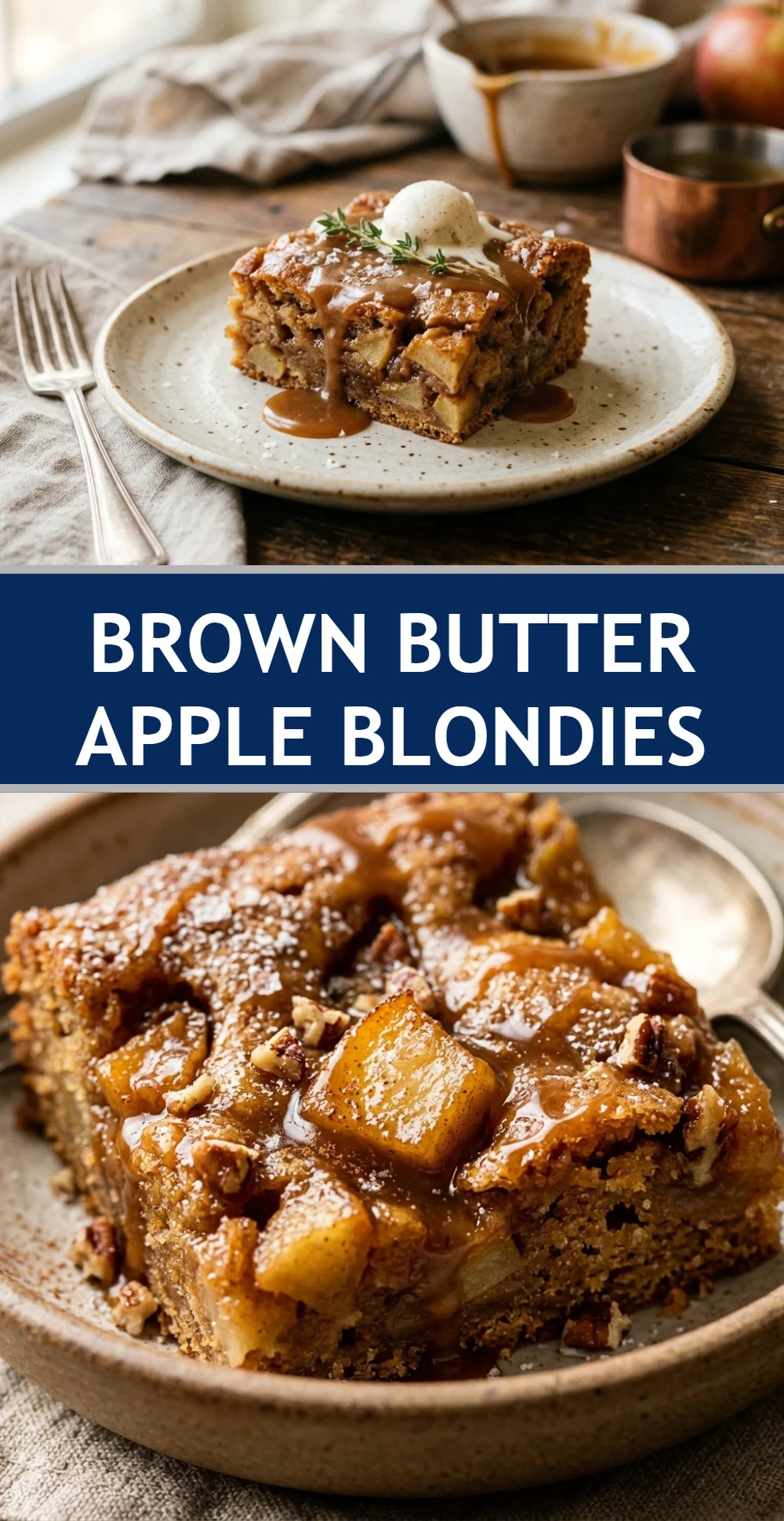 Brown Butter Apple Blondies