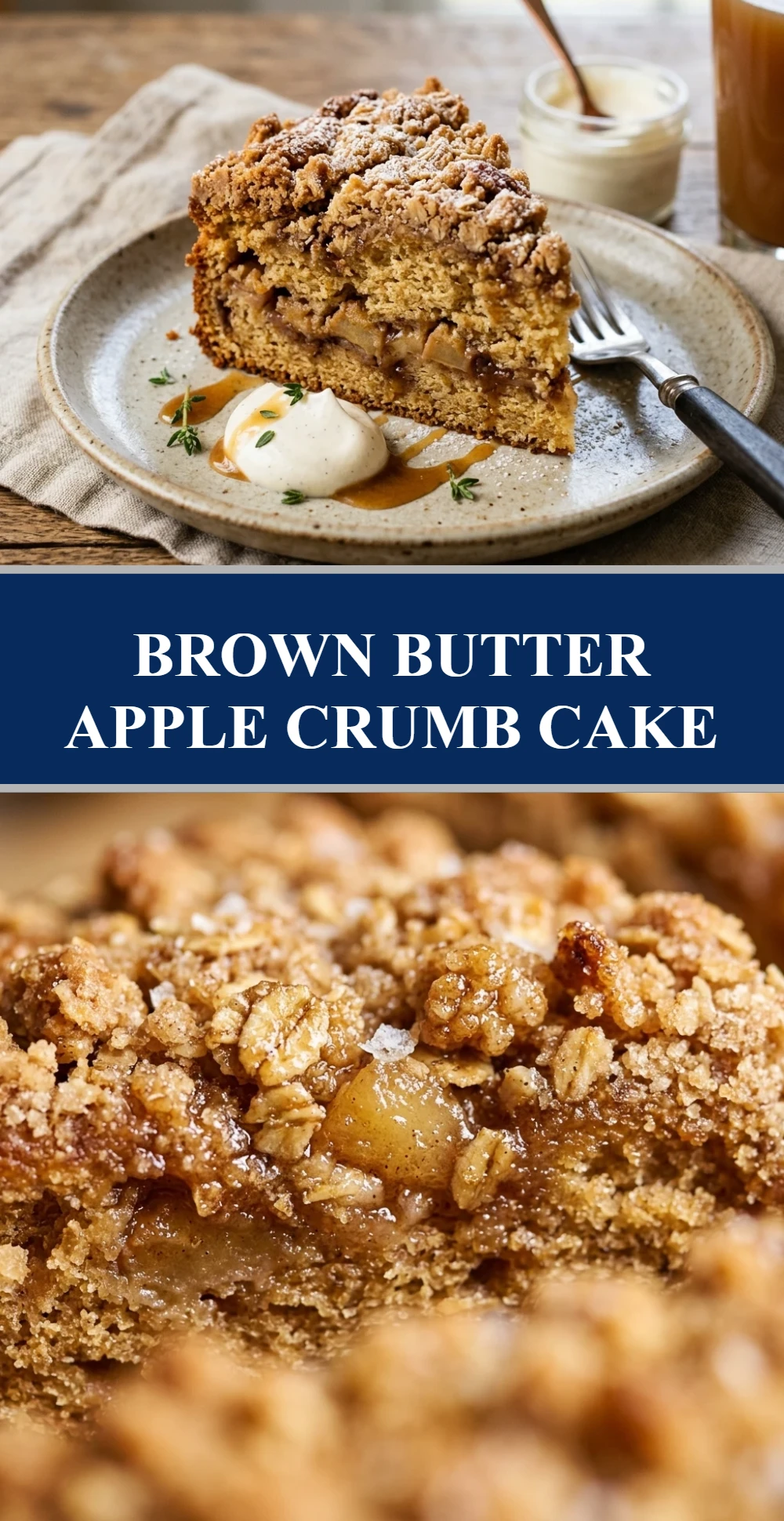 Brown Butter Apple Crumb Cake