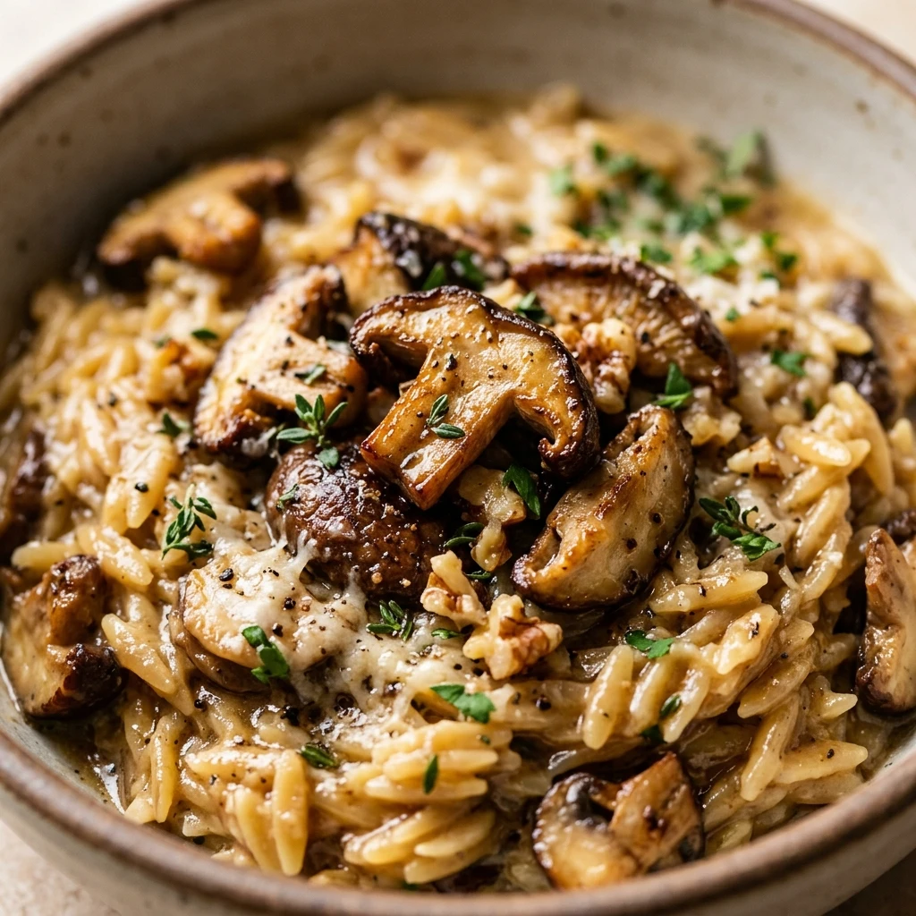 Brown Butter Mushroom Orzo