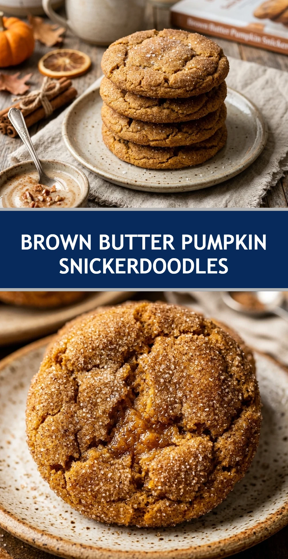 Brown Butter Pumpkin Snickerdoodles