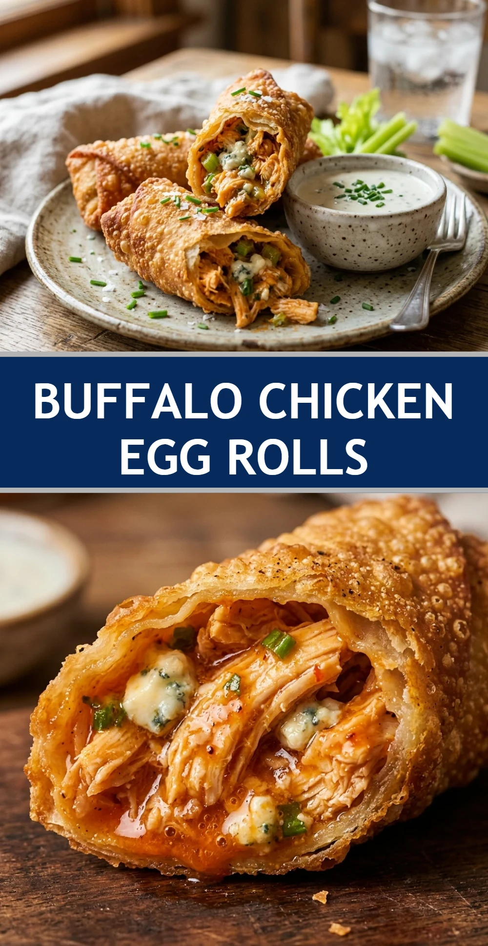 Buffalo Chicken Egg Rolls