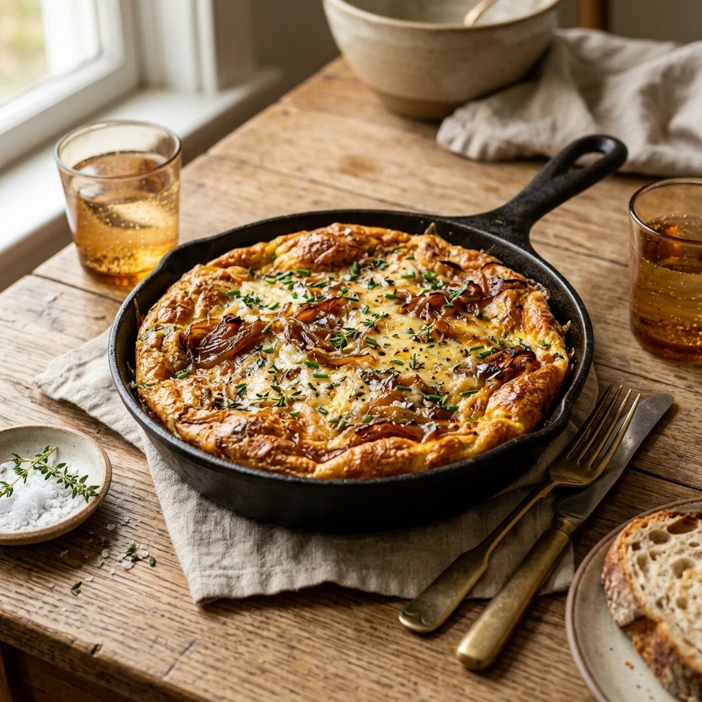 Caramelized Onion And Gruyere Frittata
