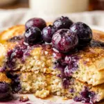 Cottage Cheese Blueberry Protein Pancakes