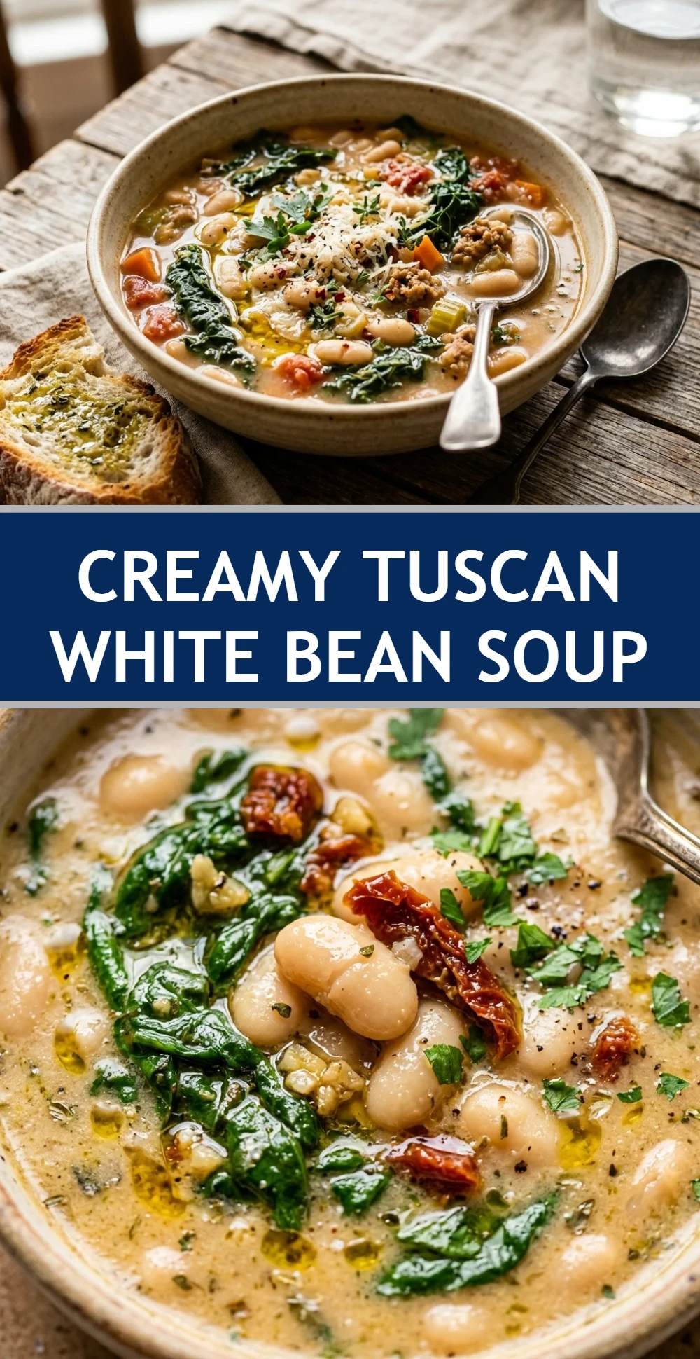 Creamy Tuscan White Bean Soup